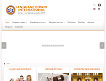 Tablet Screenshot of languagepower.no